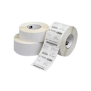 ZEBRA 4"x2" DT LABEL. 2,760 LABELS / ROLL. BRIGHT WHITE UNCOATED WITH PERMANENT ACRYLIC ADHESIVE