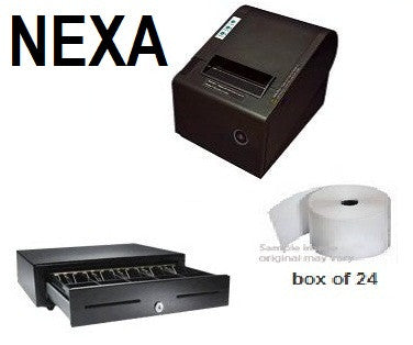 Nexa PX700 Printer + Nexa cash drawer (add a box of rolls)