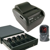 Nexa PX-700IIS Thermal Printer + Nexa CB900 Cash Drawer + Scantech Libra L7050 Omni directional Desktop Scanner