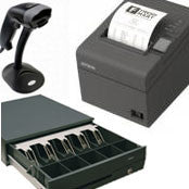 Nexa PX-610 Thermal Printer (Serial or USB) + Nexa LS6320E Laser Scanner in Stand + Nexa CB900 Cash Drawer