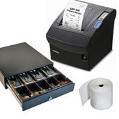 PX700II Printer + CB900 Drawer + Nexa NC1200 CCD Scanner and Stand + Nexa 80 Thermal Rolls, Box 24