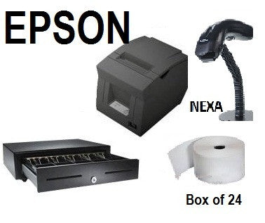 Epson TMT 82II Printer  + Nexa Cash Drawer + Nexa CB1200 Scanner